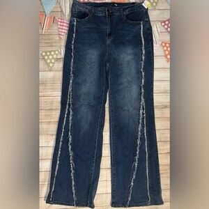 Fashion nova sz 14w frayed flare jeans